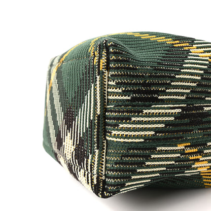 Burberry Canvas Knitted Check Mini Peg Duffle Bag Ivy 10 of 10