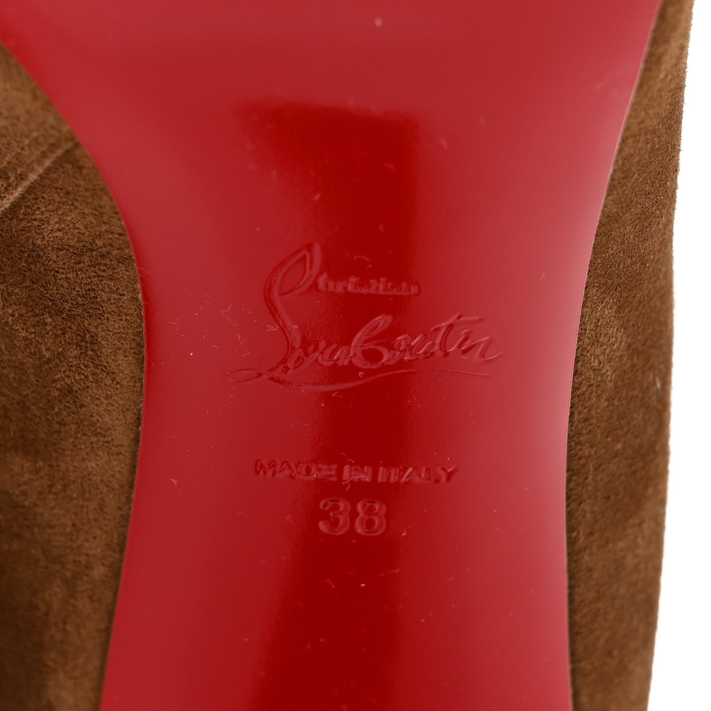 Suede Calfskin Condora Botta 85 Knee Boots 38 Brown