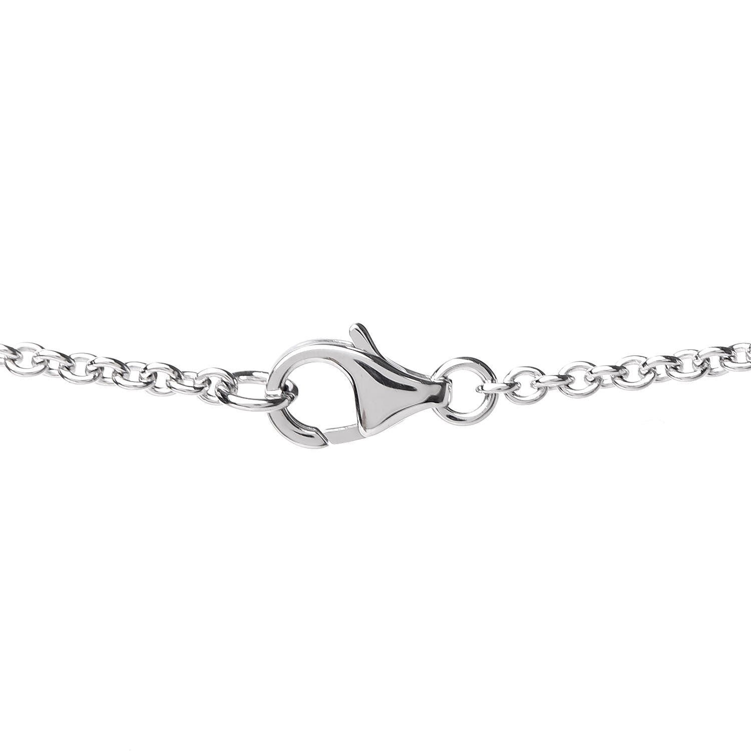 Cartier 18K White Gold Interlocking LOVE Necklace 5 of 9