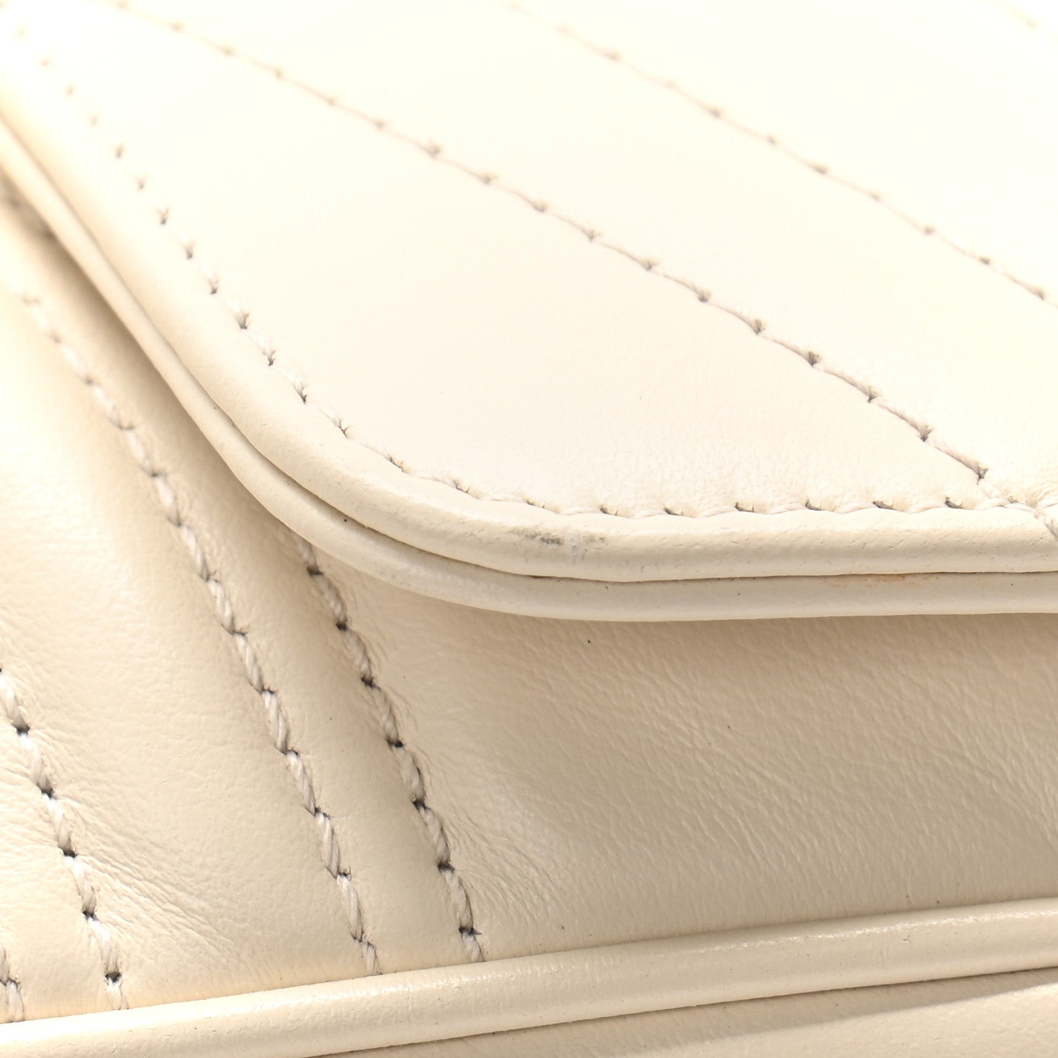 Gucci Calfskin Matelasse Sylvie Web Small GG Marmont Top Handle Shoulder Bag White 12 of 14