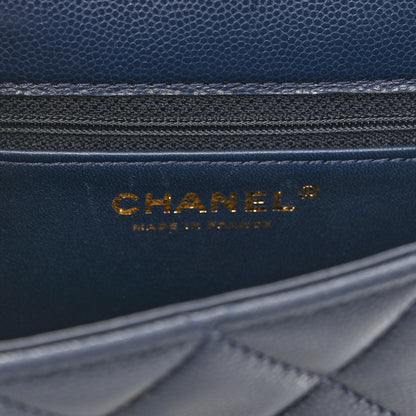 Chanel Caviar Quilted Mini Sweet Classic Flap Navy Blue 6 of 10