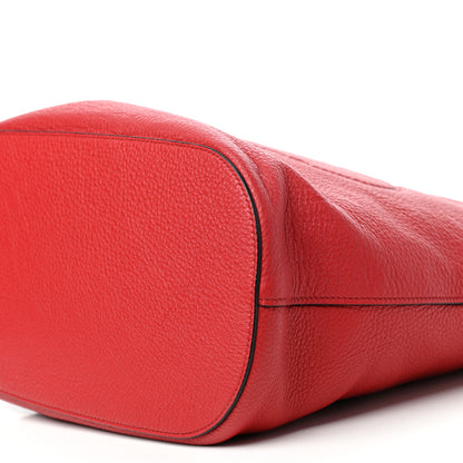 Prada Vitello Phenix Logo Hobo Rosso 8 of 10