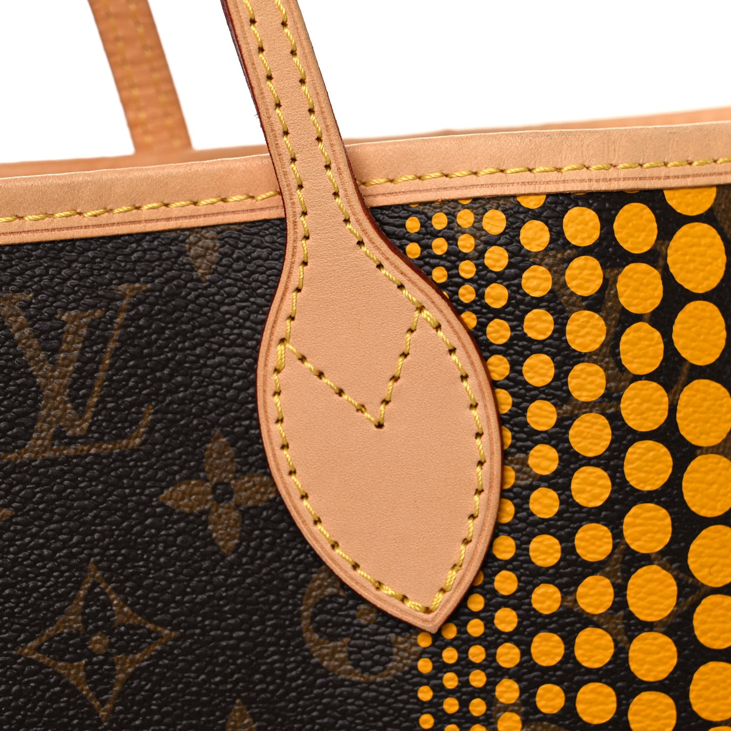 Monogram Kusama Waves Neverfull MM Yellow