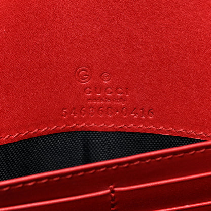 Gucci GG Supreme Monogram Blooms Chain Wallet Blue 6 of 8