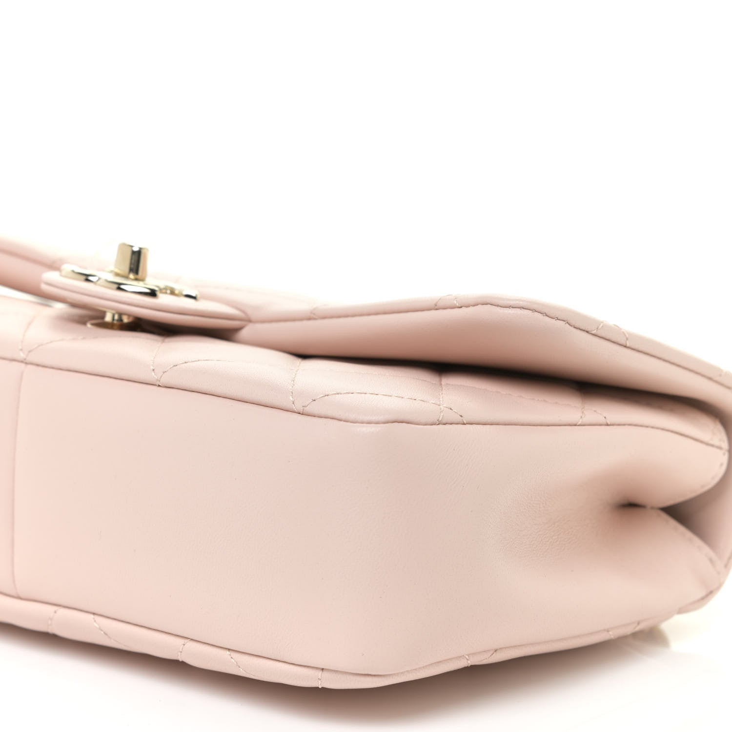 Chanel Lambskin Quilted Resin Bi-Color Chain Flap Bag Light Beige 5 of 11