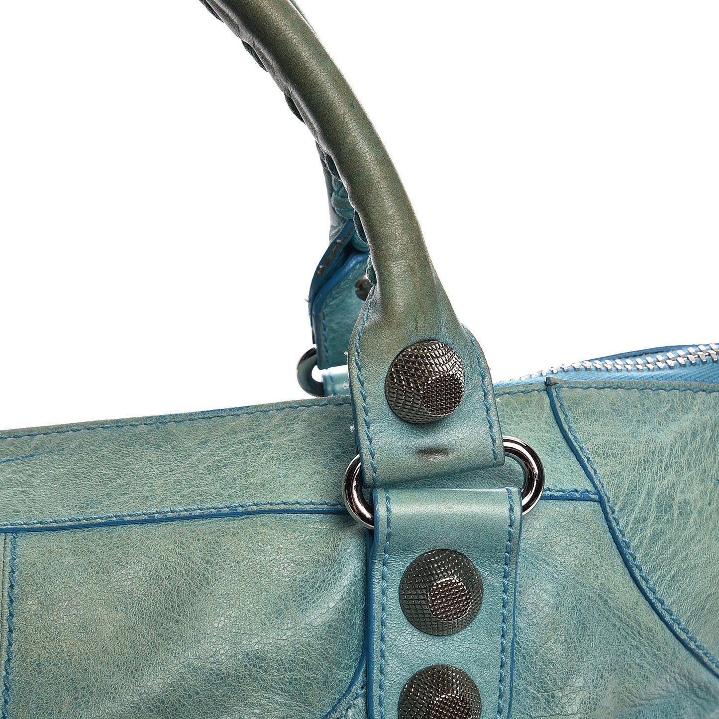 Agneau Giant 21 Silver Hardware Work Sky Silver Hardware