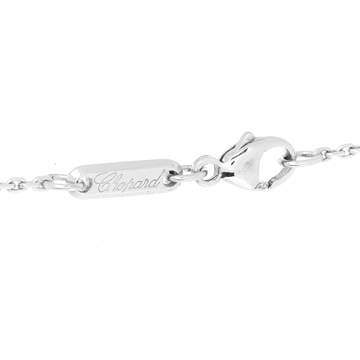 18K White Rose Gold Happy Diamond Heart Drop Necklace
