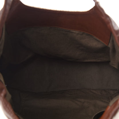 Saint Laurent Linen Belle de Jour Cabas Tote Brown 5 of 11