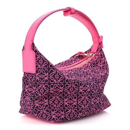 Loewe Jacquard Anagram Calfskin Small Cubi Bag Pink 3 of 11