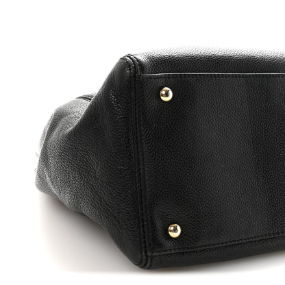 Chanel Calfskin Cerf Executive Shopper Tote Black 9 of 10
