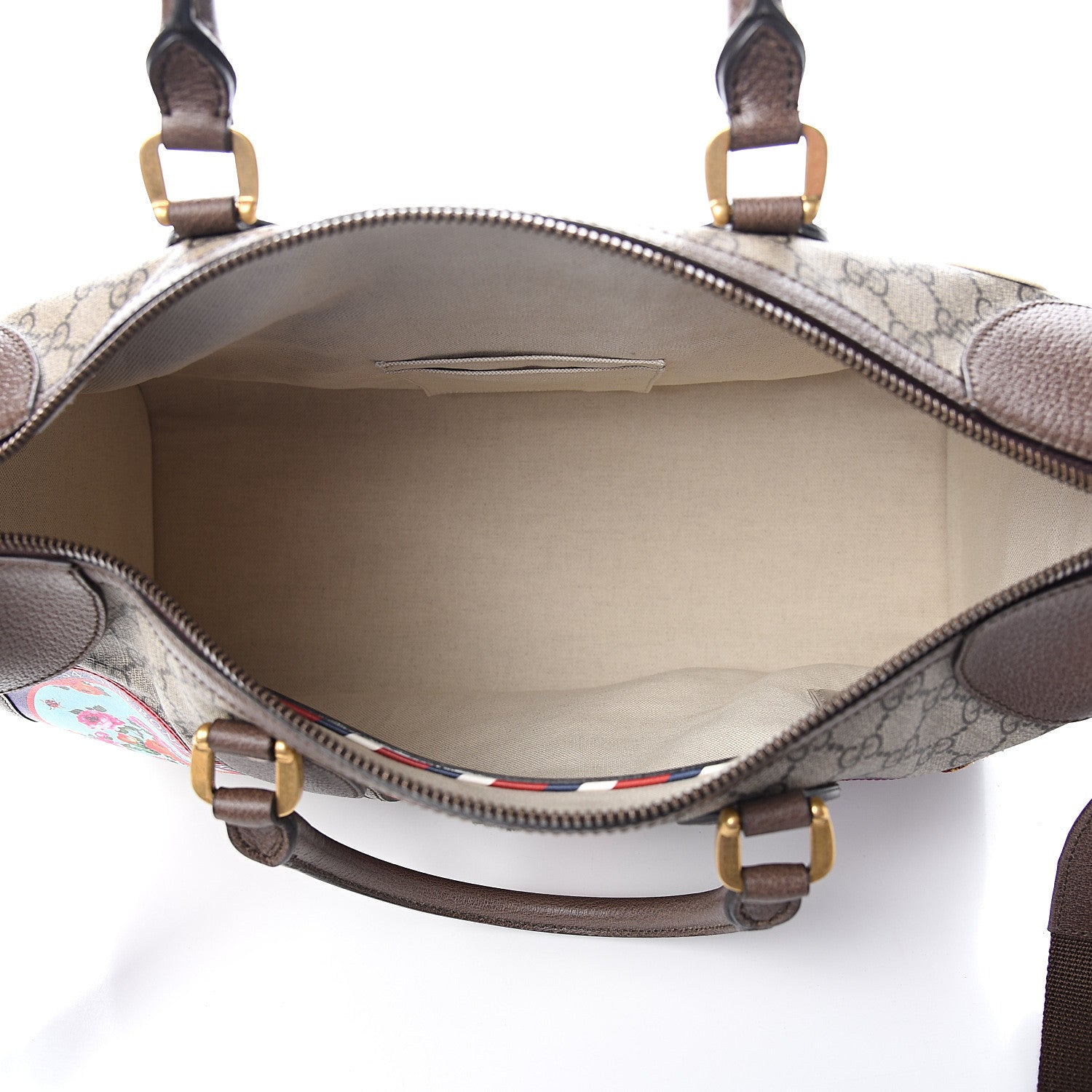 Gucci Soft GG Supreme Monogram Courrier Medium Duffle Bag Beige New Acero Multicolor 4 of 9