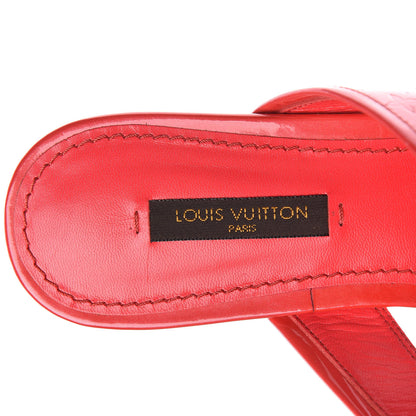 Louis Vuitton Vernis Pantheon Flat Thong Sandals 37 Grenadine 7 of 9