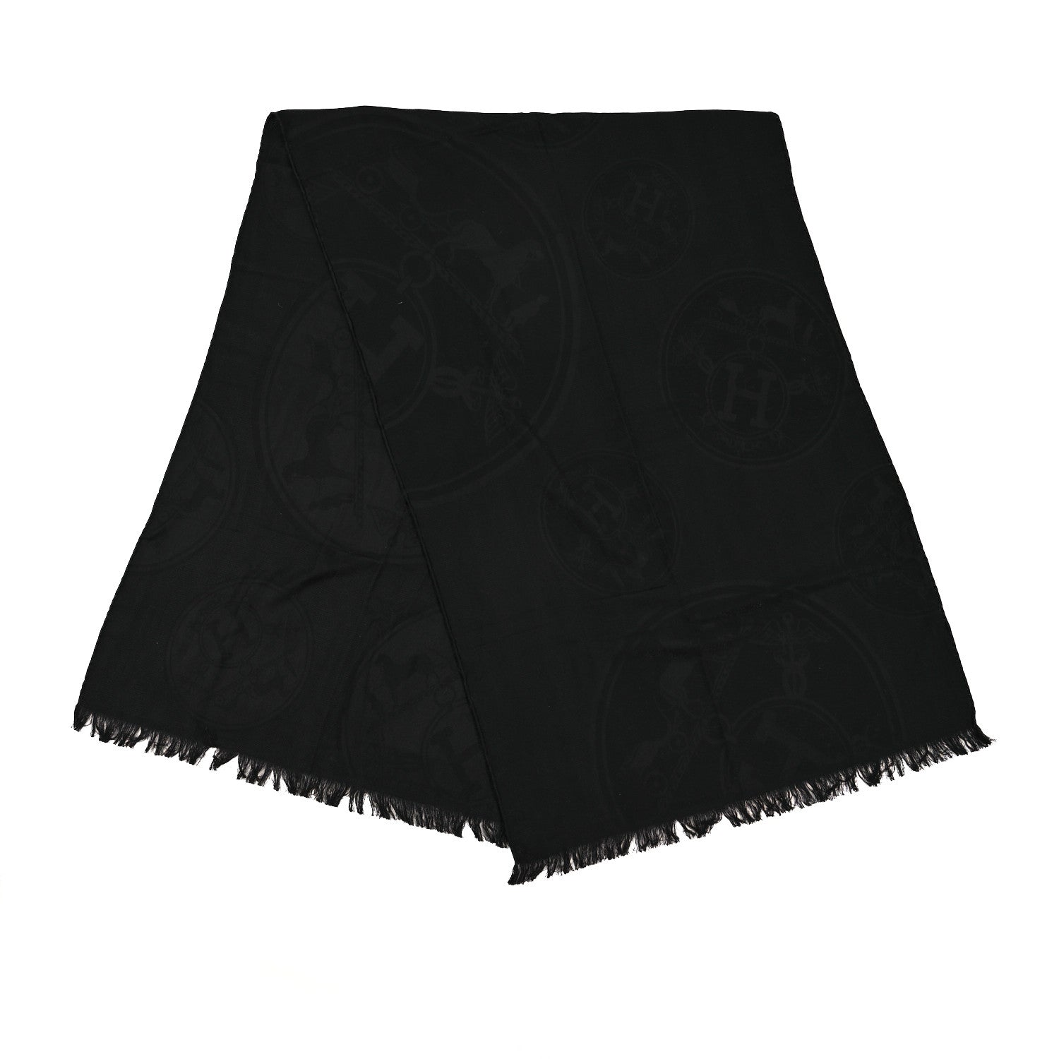 Hermes Cashmere Silk New Libris Confettis D'Ex Libris Stole Black 2 of 3