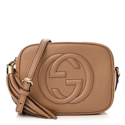 Gucci Pebbled Calfskin Small Soho Disco Bag Camelia 1 of 13