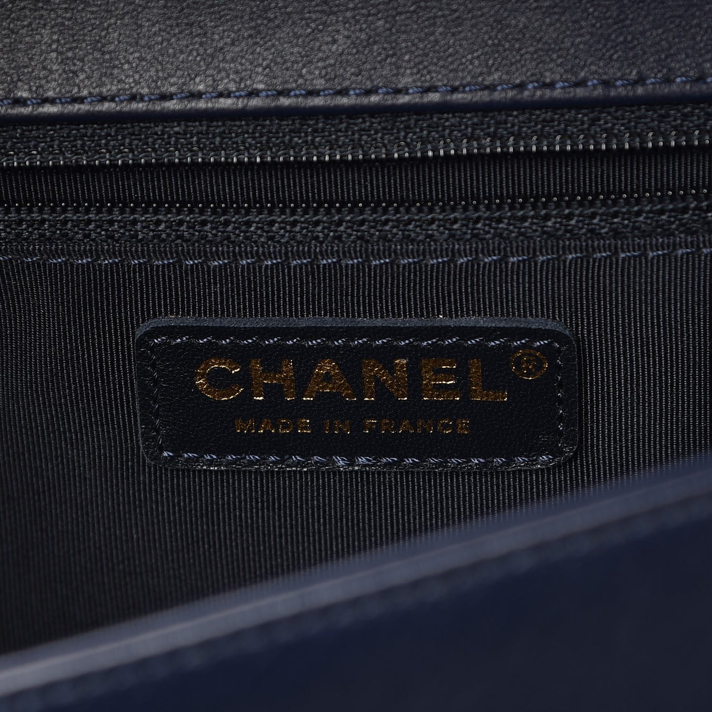 Lambskin Quilted New Medium Boy Flap Dark Navy Blue