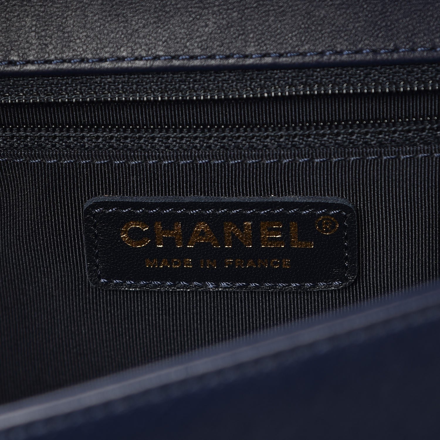 Chanel Lambskin Quilted New Medium Boy Flap Dark Navy Blue 6 of 7