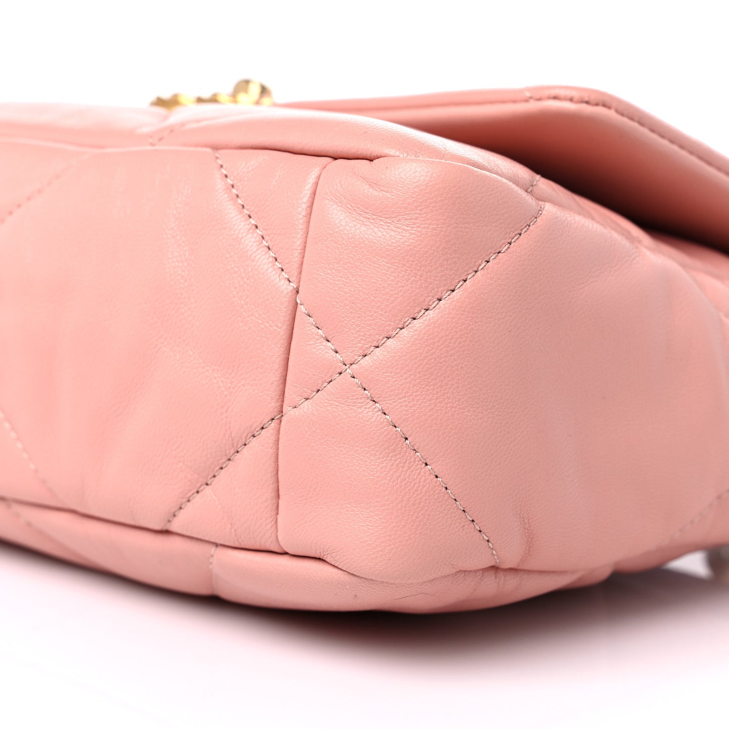 Goatskin Quilted Medium Chanel 19 Flap Light Pink