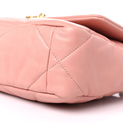 Chanel Goatskin Quilted Medium Chanel 19 Flap Light Pink 9 of 9
