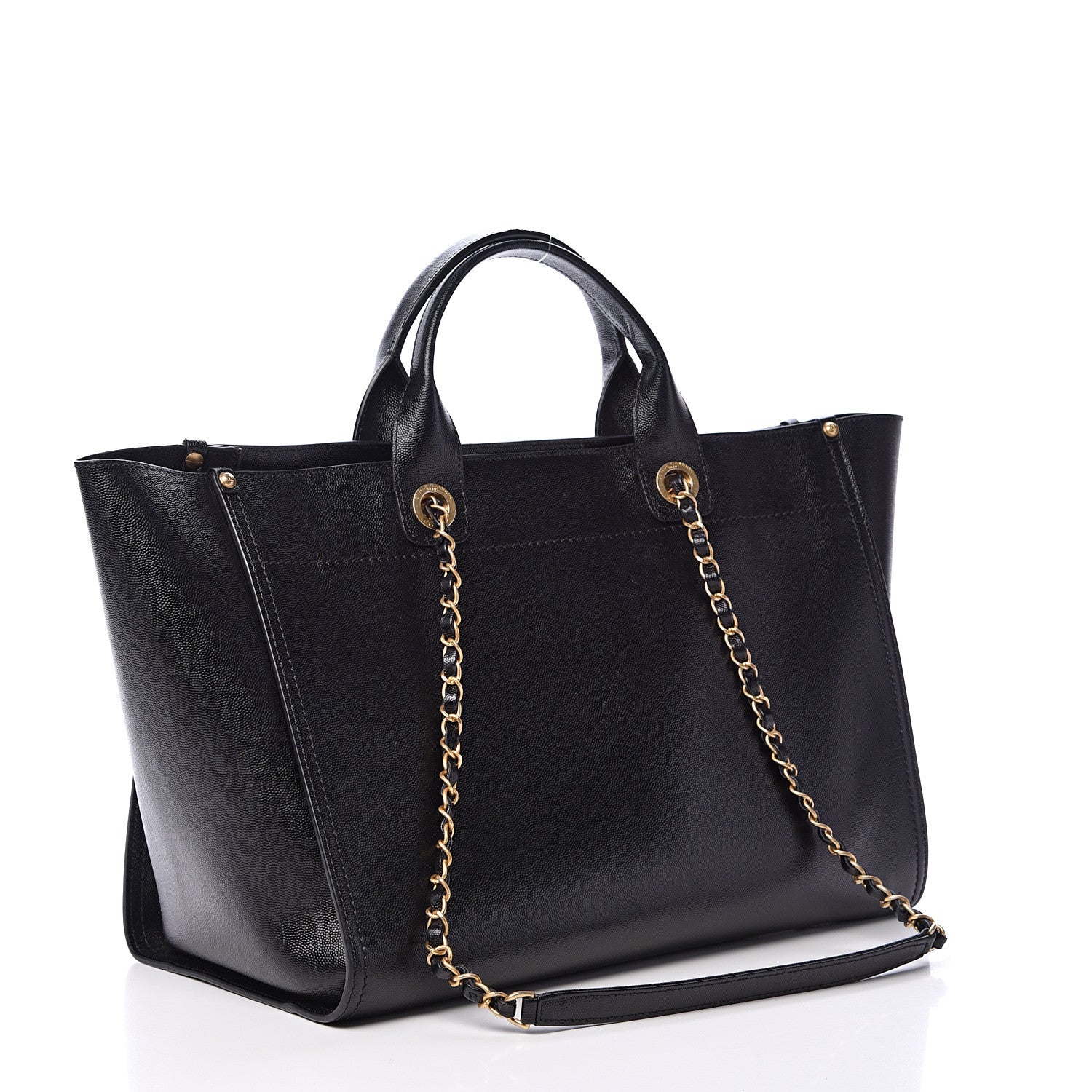 Chanel Caviar Medium Studded Deauville Tote Black 2 of 10