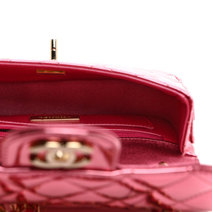 Chanel Mirror Calfskin Metallic Lambskin Quilted Hollywood Boulevard Mini Flap With Star Coin Purse Pink 5 of 11