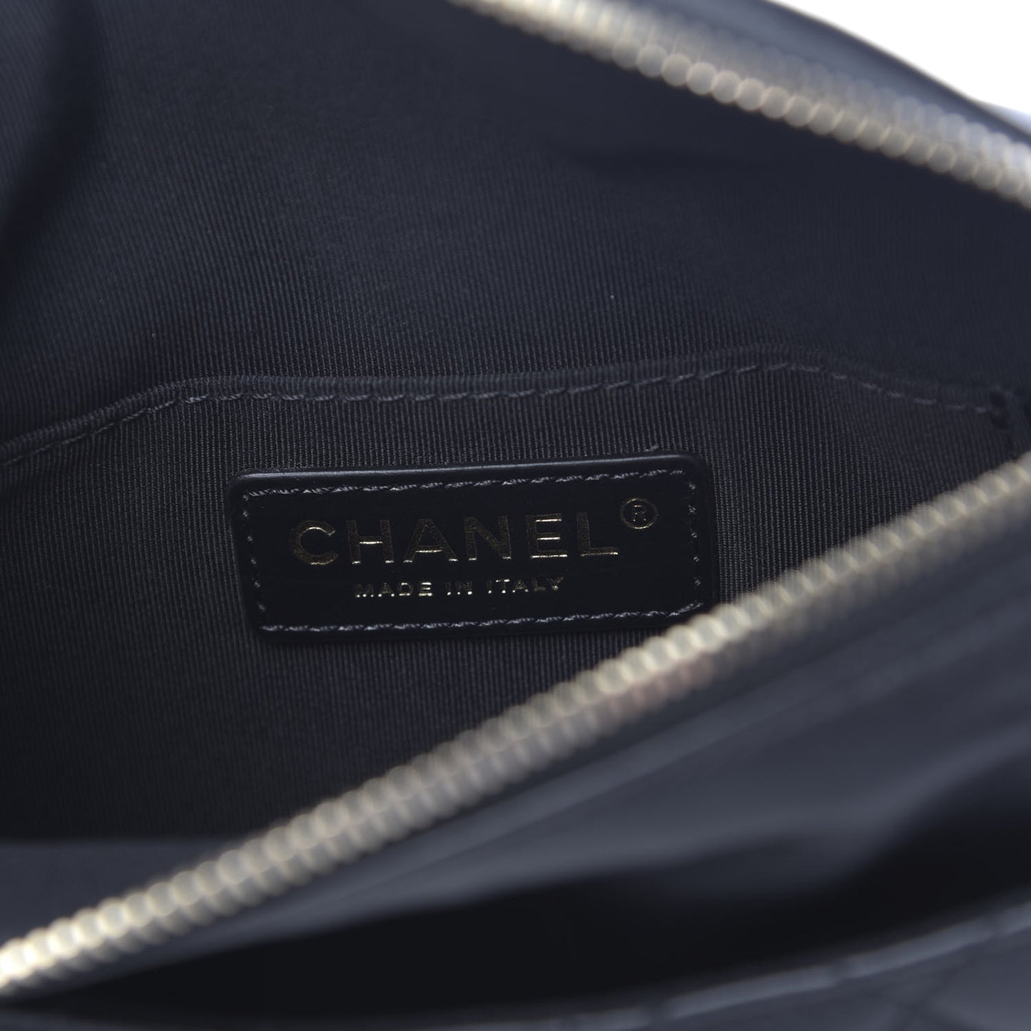 Lambskin Quilted Waist Bag Fanny Pack Black