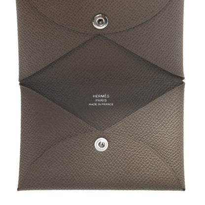 Hermes Epsom Calvi Card Case Etoupe 5 of 6