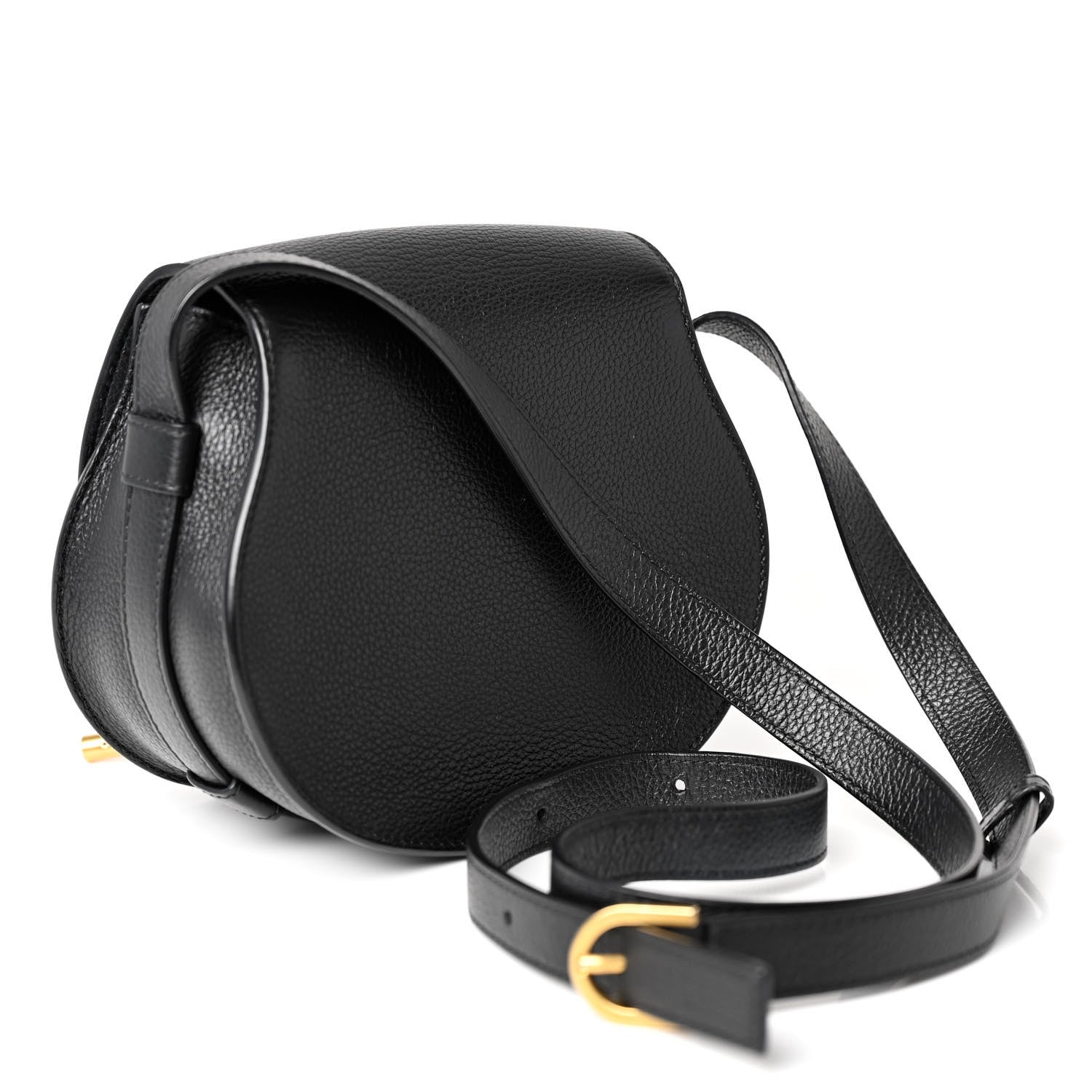 Chloe Calfskin Mini Marcie Round Crossbody Bag Black 3 of 9