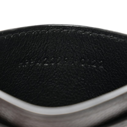 Saint Laurent Grain De Poudre Matelasse Chevron Monogram Credit Card Case Black 7 of 8