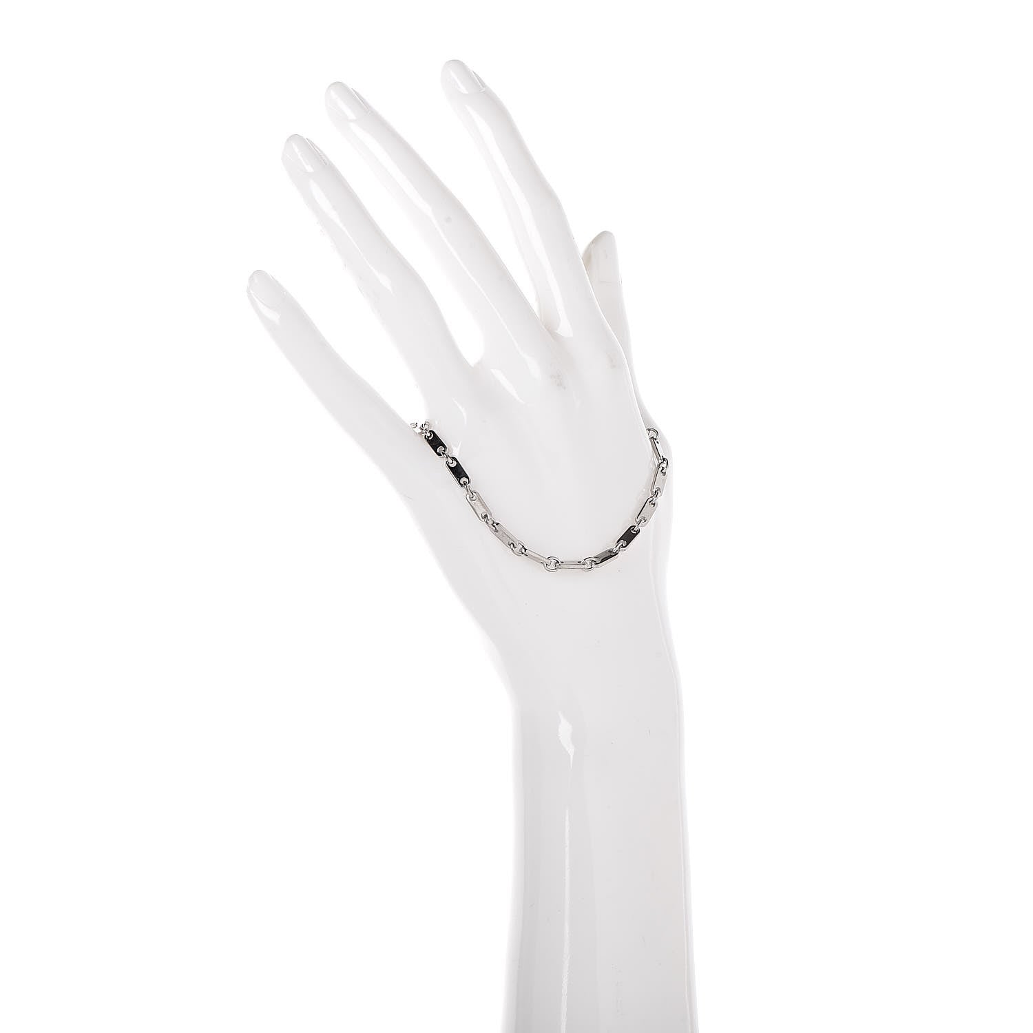 Cartier 18K White Gold 3.5mm Fidelity Link Bracelet 2 of 6
