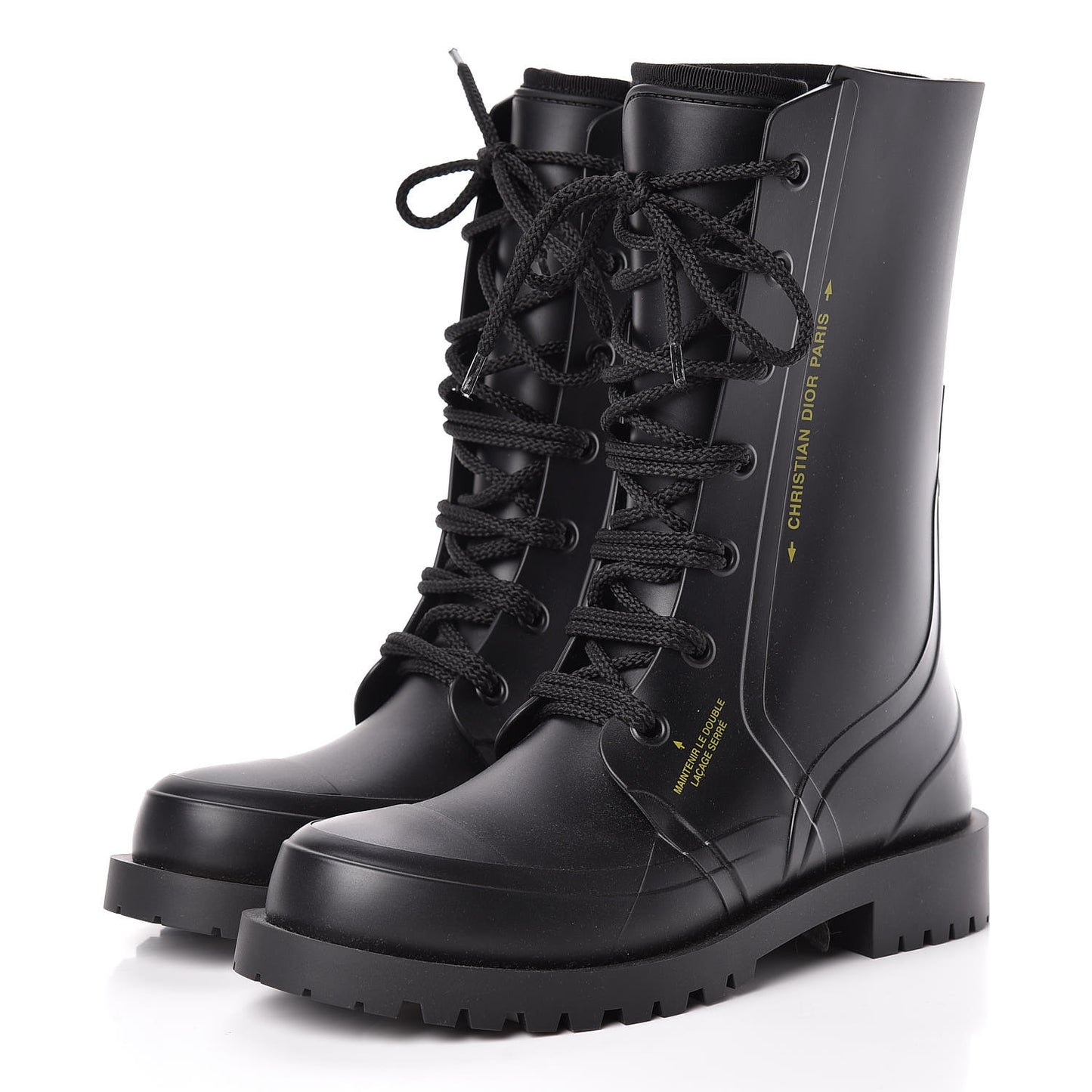 Rubber Diorcamp Low Boots 39 Black