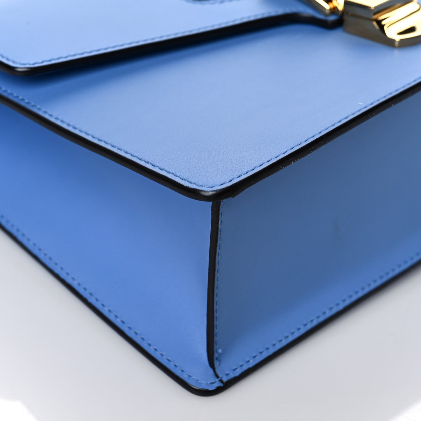 Calfskin Small Sylvie Shoulder Bag Clear Sky Blue