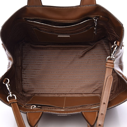 Prada Soft Calfskin Tote Cannella 5 of 13