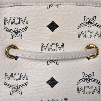 MCM Visetos Drawstring Bag White 21 of 21