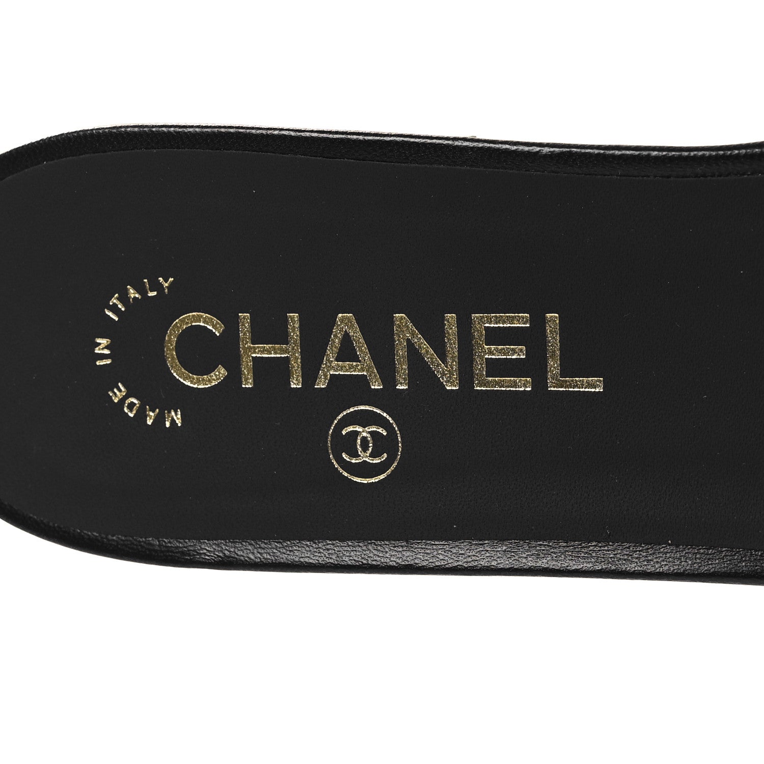 Chanel Lambskin Camellia CC Slides 40 Black 8 of 8