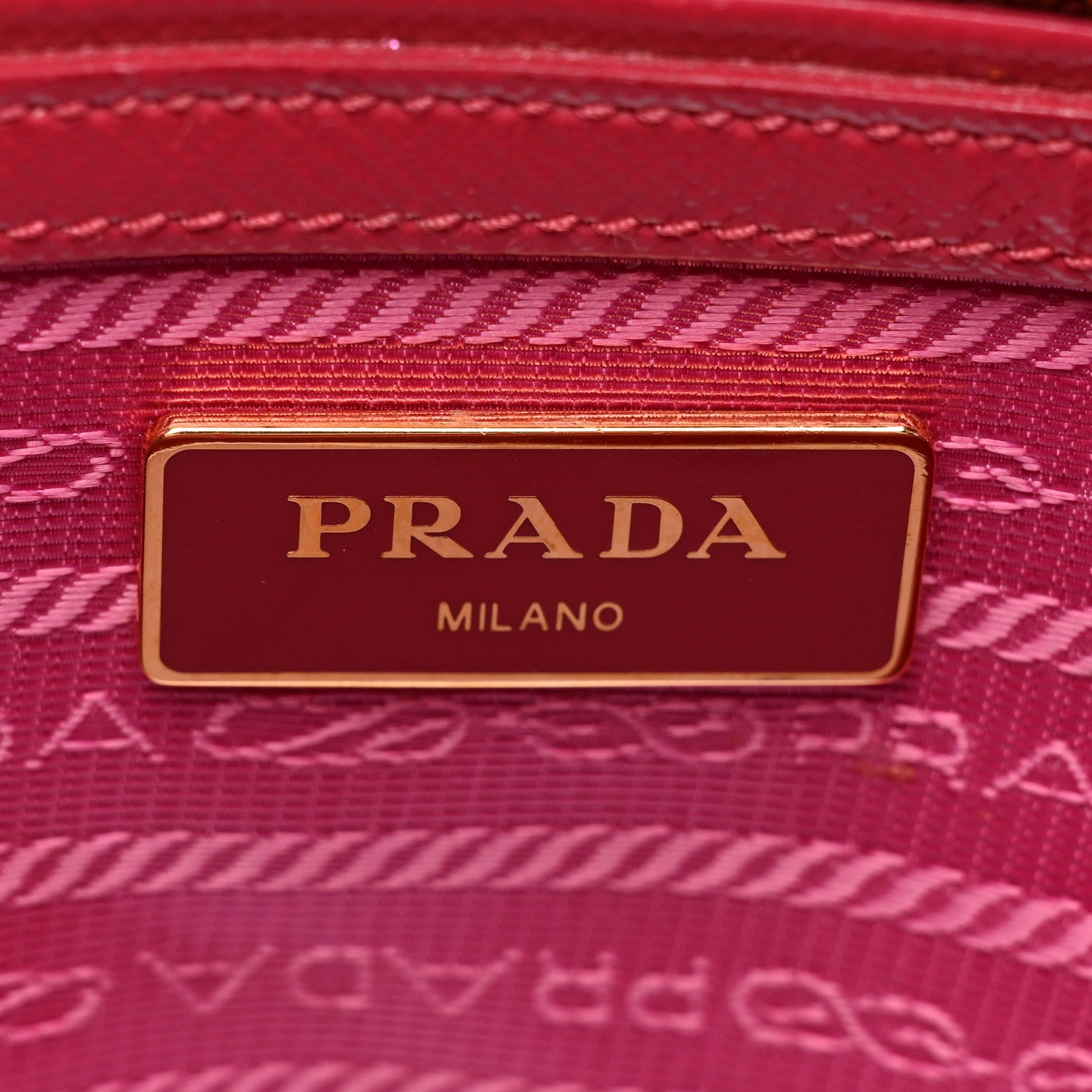 Prada Saffiano Vernice Small Galleria Double Zip Tote Peonia 8 of 26
