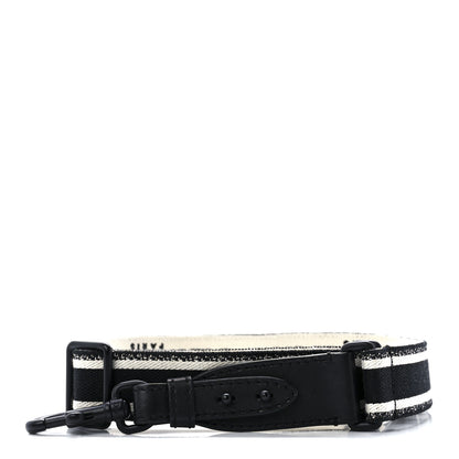 Christian Dior Canvas Embroidered Shoulder Strap Black Ultramatte 2 of 5