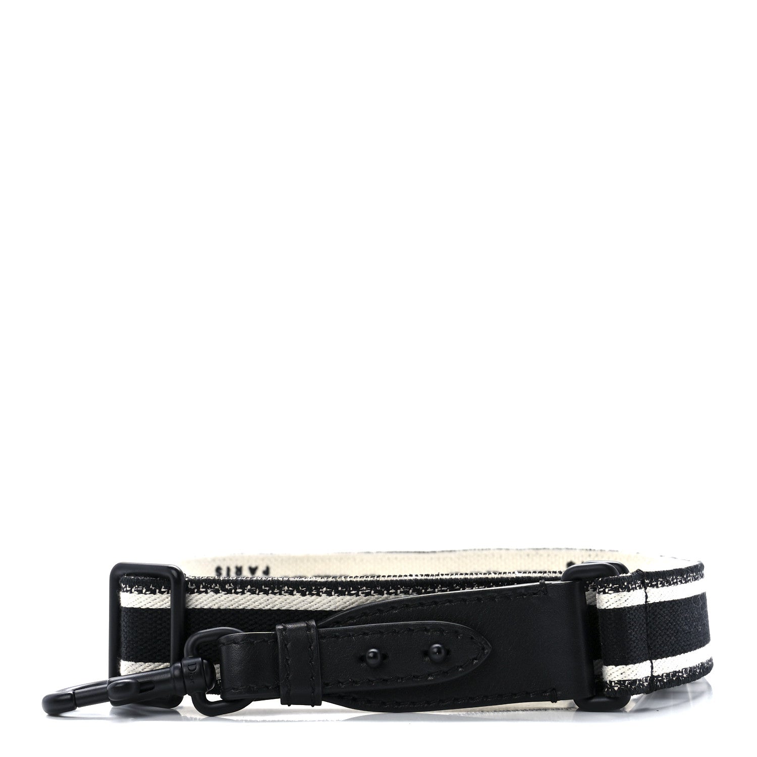 Christian Dior Canvas Embroidered Shoulder Strap Black Ultramatte 2 of 5