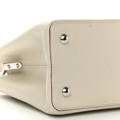 Louis Vuitton Taurillon Capucines MM Blanc Casse 8 of 13