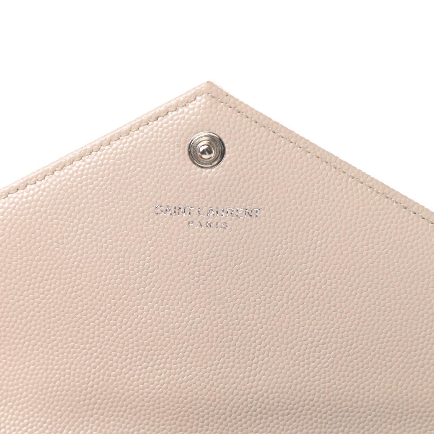 Grain De Poudre Matelasse Chevron Monogram Envelope Chain Wallet Nude Powder
