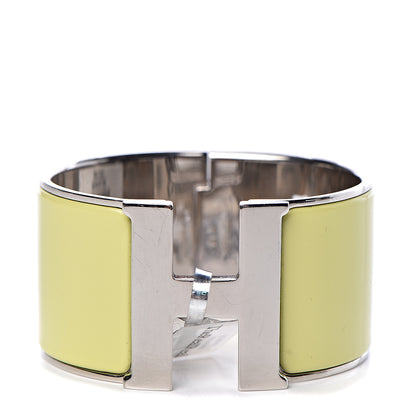 Hermes Enamel Extra Wide Clic Clac H Bracelet GM Soufre 1 of 5