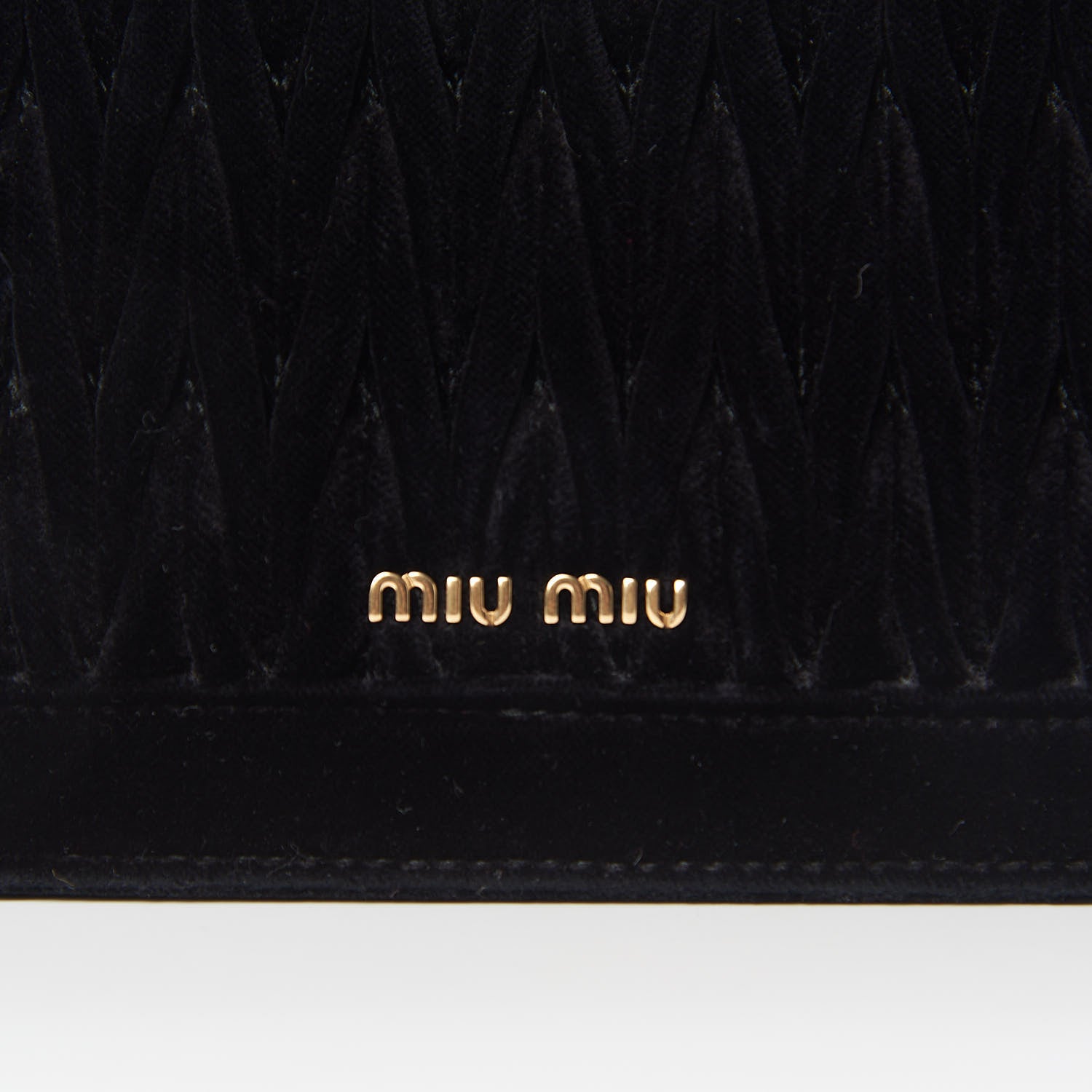 Miu Miu Velluto Matelasse Confidential Chain Shoulder Bag Black 9 of 10