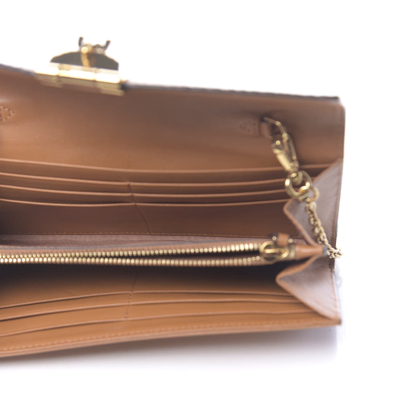 Visetos Large Patricia Wallet On Chain Cognac