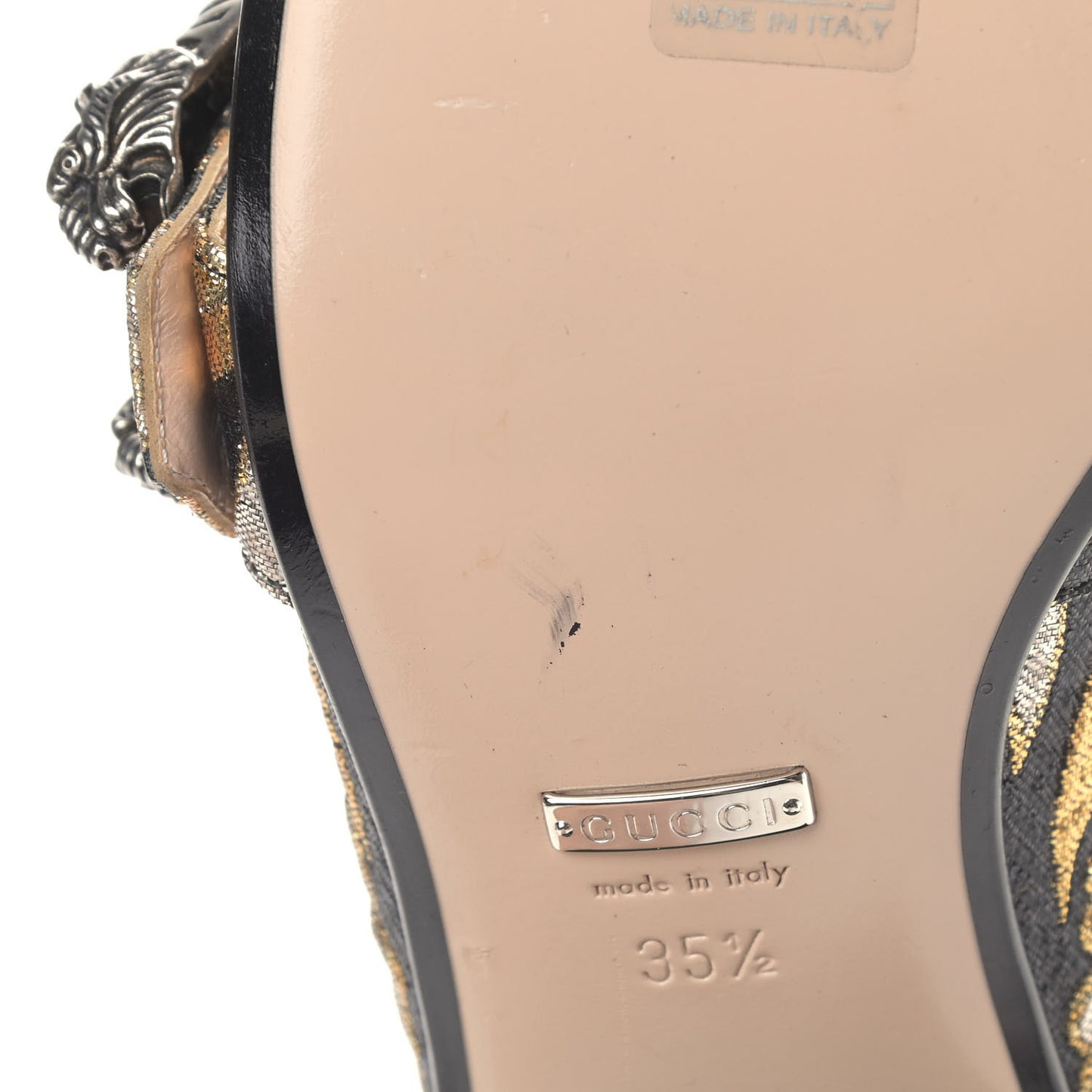 Brocade Floral Jacquard Dionysus Loafers 35.5 Black