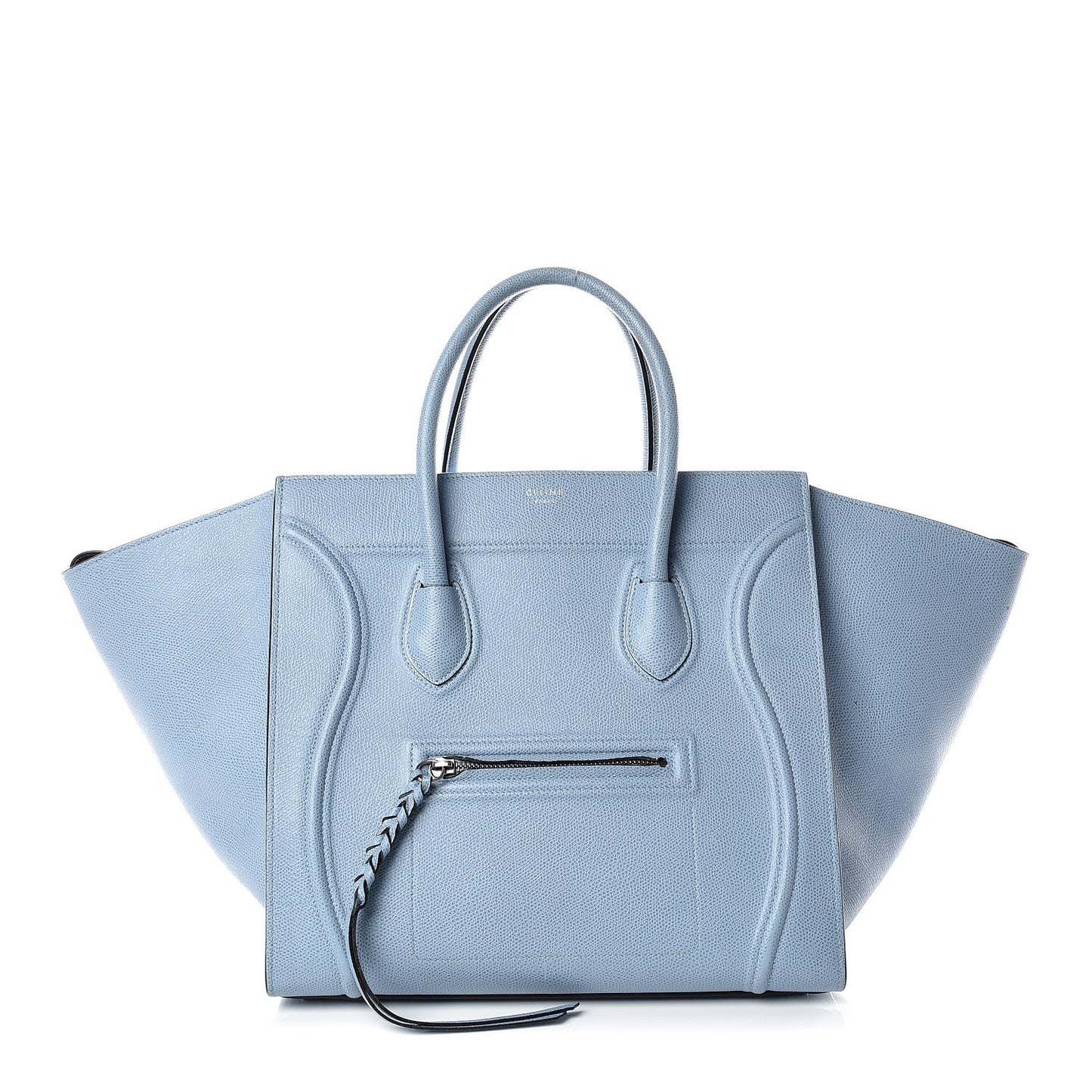 Grained Calfskin Medium Phantom Luggage Sky Blue