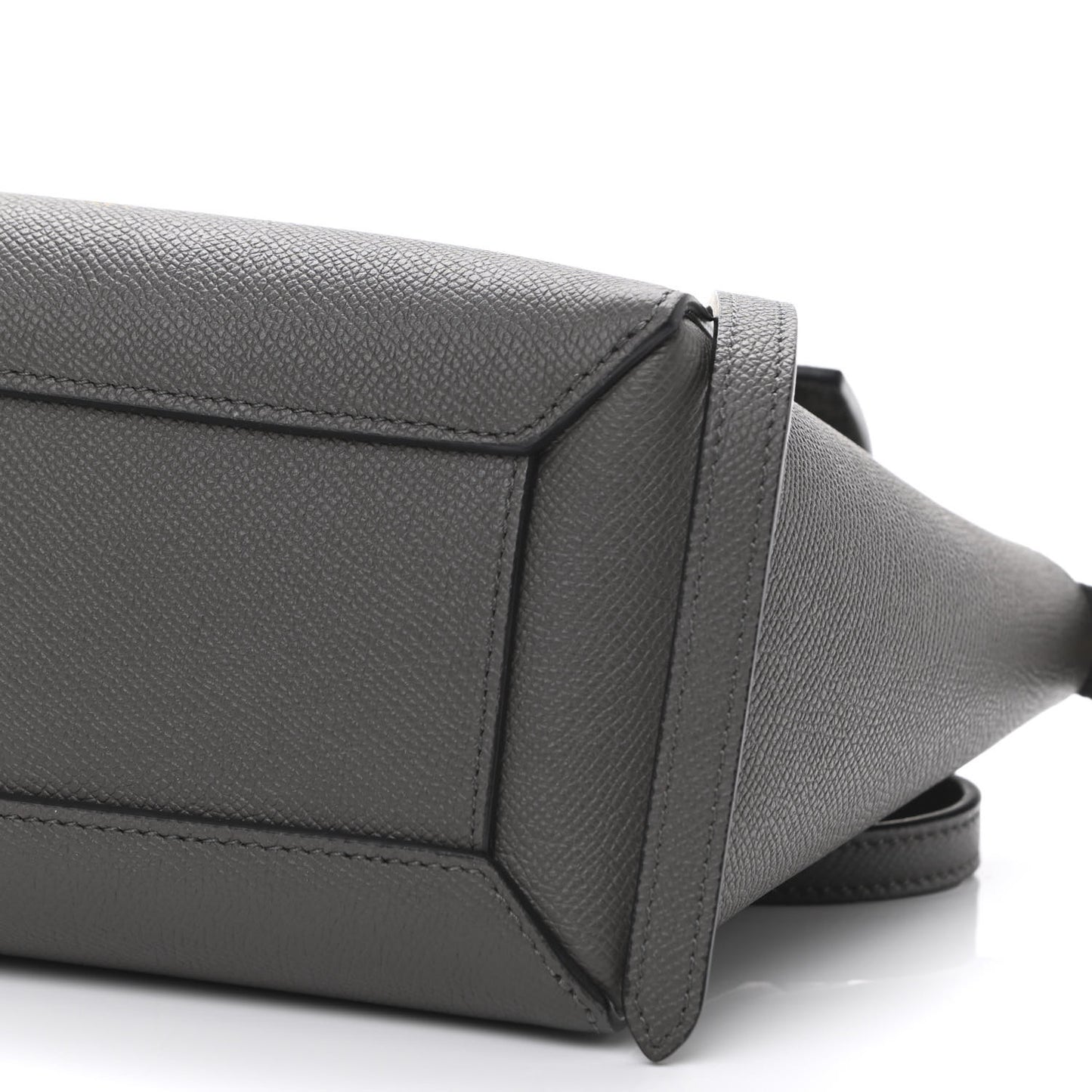 Grained Calfskin Nano Belt Bag Grey