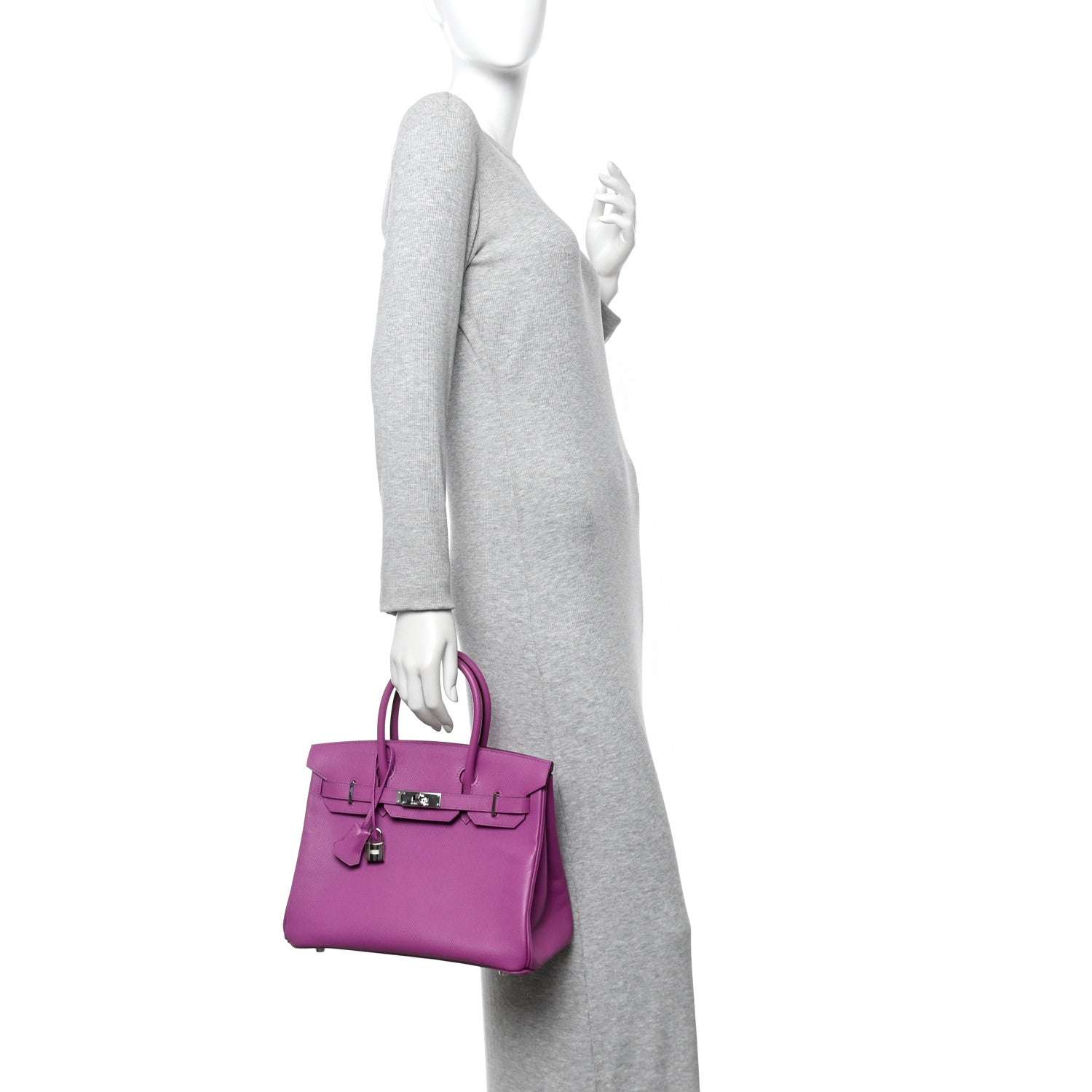 Hermes Epsom Birkin 30 Cyclamen 2 of 10