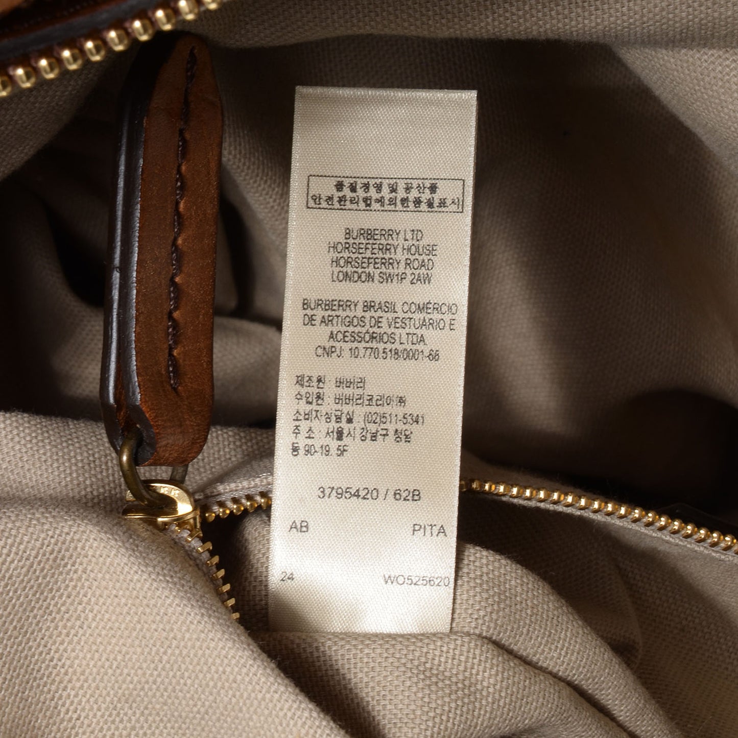 Vintage Leather House Check Tote Saddle Brown