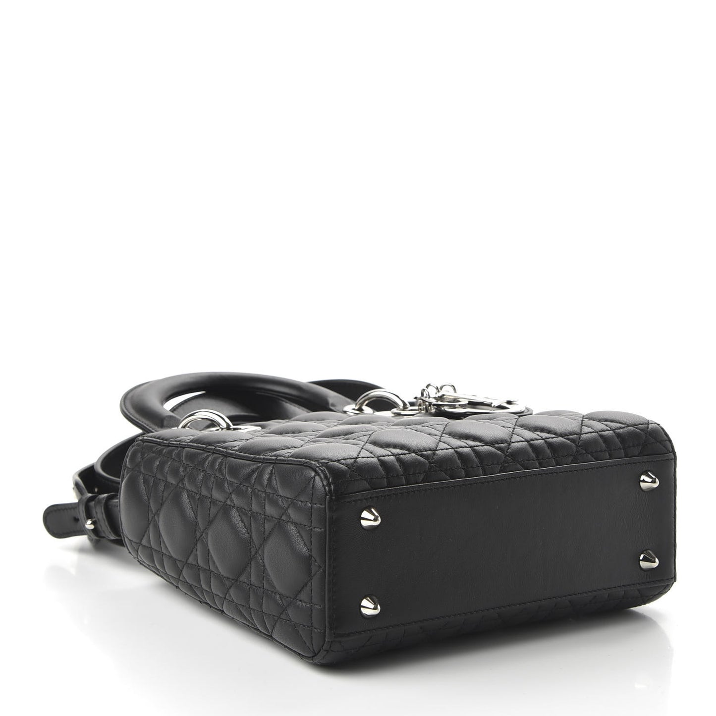 Lambskin Cannage Small Lucky Badges My Lady Dior Black