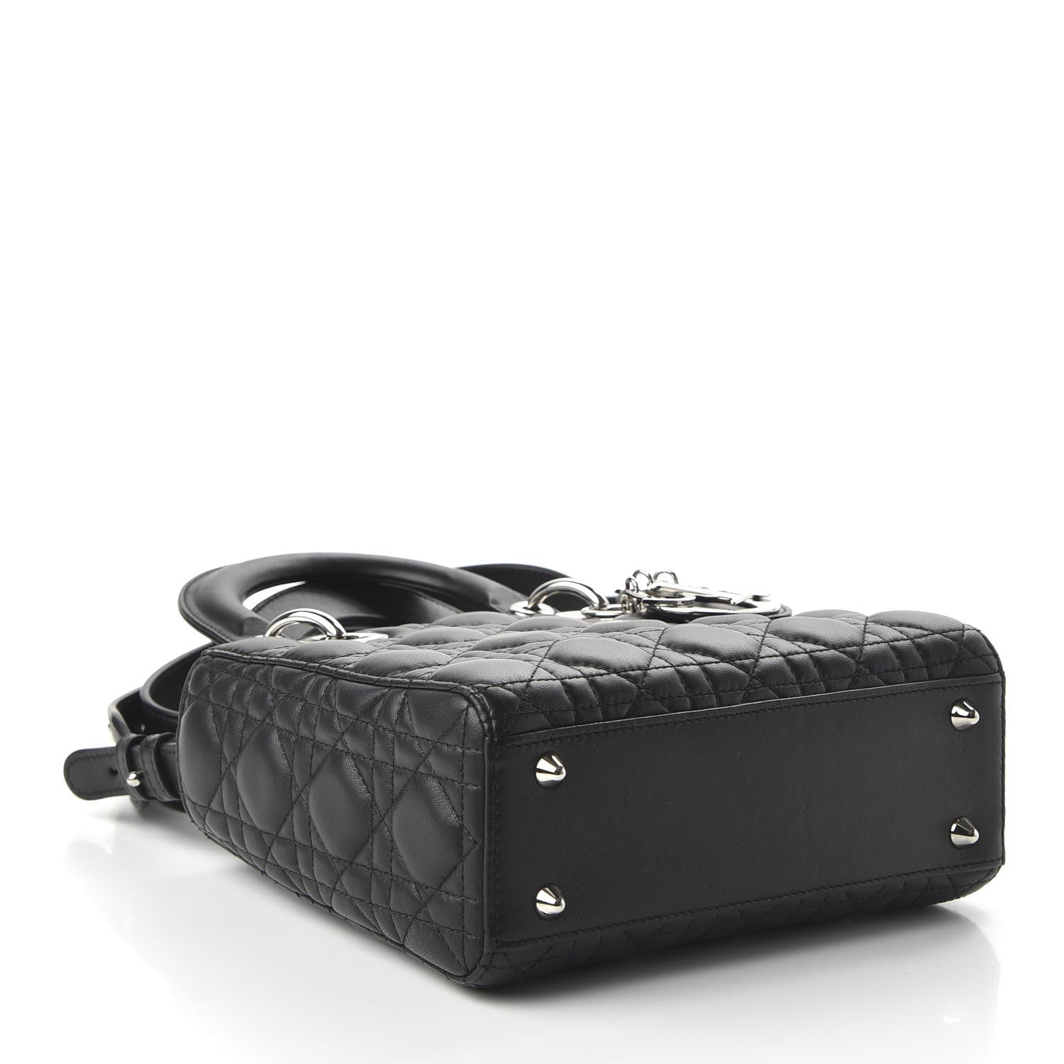 Christian Dior Lambskin Cannage Small Lucky Badges My Lady Dior Black 4 of 9