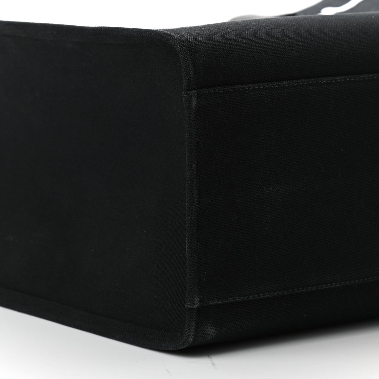 Canvas Suppler Calfskin Cabas GV Signature Tote Black